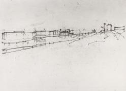 Josef Dabernig, Untitled (Torvaianica, Motif B, 19), 1983, pencil on paper, 24 x
