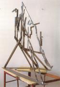 Josef Dabernig, Untitled (Torvaianica), 1983/1984, Steel, 140 x 80 x 120 (h) cm