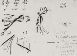 Josef Dabernig, Untitled (Torvaianica, Motifs A, B, 22), 1983, Pencil, ballpoint